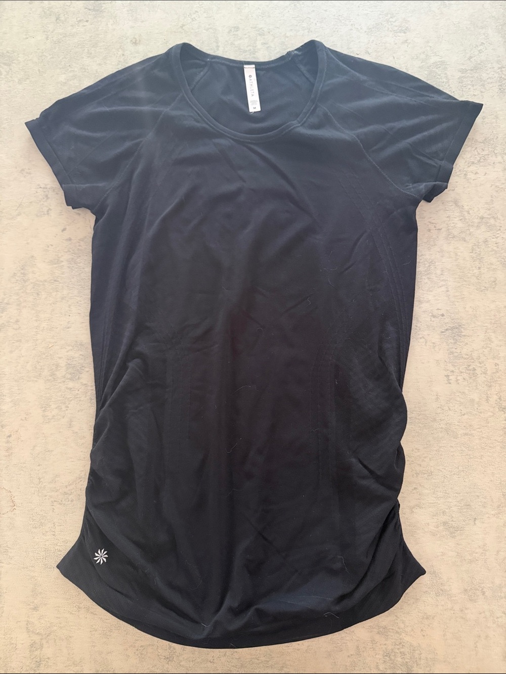 Women’s Black Short-Sleeve Athleta Top